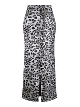 Load image into Gallery viewer, Honey Slit Leopard Midi Skirt
