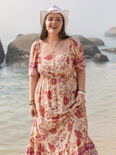 Load image into Gallery viewer, Peter-Ann Square Neck Ruffle Hem Dress