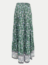 Load image into Gallery viewer, Tiered Printed Elastic Waist Skirt