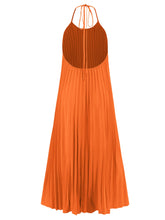 Load image into Gallery viewer, Livy Backless Pleated Halter Neck Dress