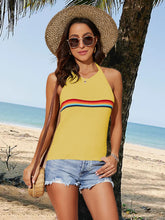 Load image into Gallery viewer, Tied Contrast Halter Neck Tank