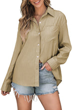 Load image into Gallery viewer, Striped Button Up Long Sleeve Shirt