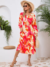 Load image into Gallery viewer, Coral Long Sleeve Midi Dress