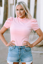 Load image into Gallery viewer, Mock Neck Puff Sleeve Bodysuit