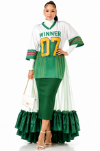 Load image into Gallery viewer, Jasmine Plus Size Jersey Top Ruffle Hem Panel Dress