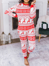 Load image into Gallery viewer, Christmas Element Round Neck Top and Pants Set