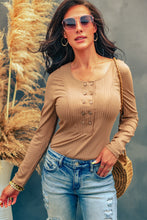 Load image into Gallery viewer, Ribbed Buttoned Long Sleeve Bodysuit