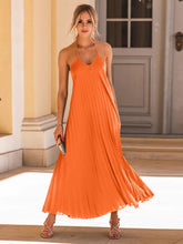 Load image into Gallery viewer, Livy Backless Pleated Halter Neck Dress