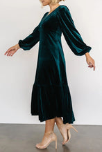 Load image into Gallery viewer, Vivian Long Sleeve Midi Velvet Dress