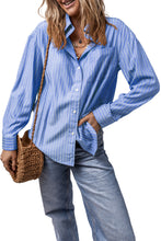 Load image into Gallery viewer, Striped Button Up Long Sleeve Shirt