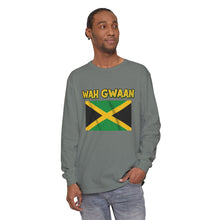 Load image into Gallery viewer, WAH GWAAN Jamaican Flag Long Sleeve Tee