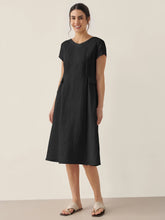 Load image into Gallery viewer, 100% Linen Natural Summer V-Neck Dress ALEXA