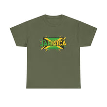 Load image into Gallery viewer, Jamaica Retro Pop Art Tee - Bold Green & Gold Island Graphic Shirt