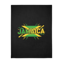 Load image into Gallery viewer, Jamaica Flag Graphic Blanket – Velveteen Microfiber Throw