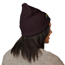 Load image into Gallery viewer, Jamaica Strong Embroidered Cuffed Beanie — Reggae Flag Knit Hat