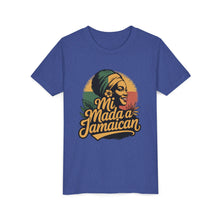 Load image into Gallery viewer, Youth Tee - "Mi Mada a Jamaican" Kids T‑Shirt