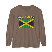 Load image into Gallery viewer, WAH GWAAN Jamaican Flag Long Sleeve Tee