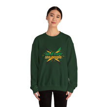 Load image into Gallery viewer, Out of Many One People Sweatshirt – Jamaican Flag Unity Crewneck