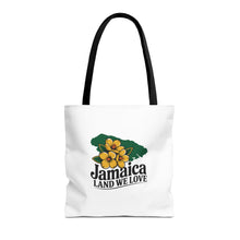 Load image into Gallery viewer, Jamaica Land We Love Tote Bag — Floral Island Map Beach Market Tote