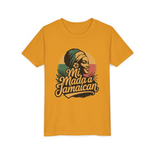 Load image into Gallery viewer, Youth Tee - "Mi Mada a Jamaican" Kids T‑Shirt