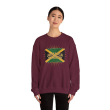 Load image into Gallery viewer, Jamaica Strong Crewneck Sweatshirt – Jamaican Flag Graphic