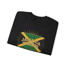 Load image into Gallery viewer, Jamaica Strong Crewneck Sweatshirt – Jamaican Flag Graphic