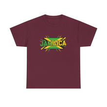 Load image into Gallery viewer, Jamaica Retro Pop Art Tee - Bold Green & Gold Island Graphic Shirt