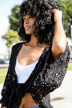 Load image into Gallery viewer, Crochet Floral Petal Kimono Wrap