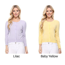 Load image into Gallery viewer, Crew neck Cardigan Sweater