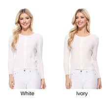 Load image into Gallery viewer, Crew neck Cardigan Sweater
