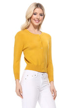 Load image into Gallery viewer, Crew neck Cardigan Sweater