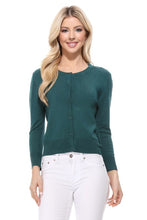 Load image into Gallery viewer, Crew neck Cardigan Sweater