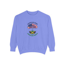 Load image into Gallery viewer, American Born Jamaican Roots Sweatshirt — Patriotic Jamaica Flag Crewneck