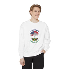Load image into Gallery viewer, American Born Jamaican Roots Sweatshirt — Patriotic Jamaica Flag Crewneck