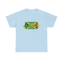 Load image into Gallery viewer, Jamaica Retro Pop Art Tee - Bold Green & Gold Island Graphic Shirt