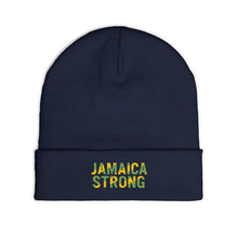 Load image into Gallery viewer, Jamaica Strong Knit Beanie — Embroidered Reggae Flag Winter Hat