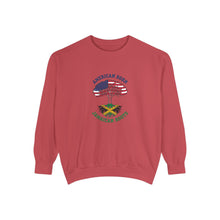 Load image into Gallery viewer, American Born Jamaican Roots Sweatshirt — Patriotic Jamaica Flag Crewneck
