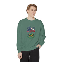 Load image into Gallery viewer, American Born Jamaican Roots Sweatshirt — Patriotic Jamaica Flag Crewneck