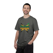 Load image into Gallery viewer, Out of Many One People T-Shirt — Jamaican Unity Flag Graphic Tee