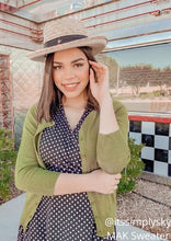 Load image into Gallery viewer, Crewneck Button Down Cardigan Sweater