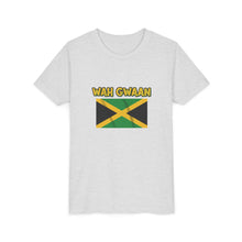 Load image into Gallery viewer, Youth Tee - "Wah Gwaan" Jamaican Flag Kids Shirt