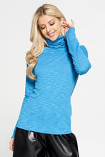 Load image into Gallery viewer, Extra Soft Slub Jersey Spandex Turtleneck Top