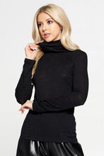 Load image into Gallery viewer, Extra Soft Slub Jersey Spandex Turtleneck Top