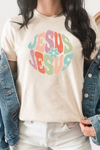 Load image into Gallery viewer, Jesus Floral Pastel Christian Easter Graphic Tee