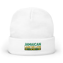 Load image into Gallery viewer, Jamaican 'Land We Love' Embroidered Knit Beanie