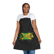 Load image into Gallery viewer, Jamaica Flag Apron — Caribbean Kitchen Chef Apron with Bold Jamaica Text