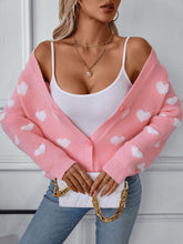Load image into Gallery viewer, Heart V-Neck lCardigan