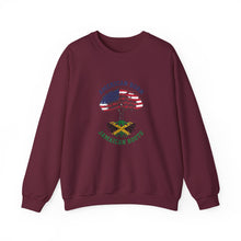 Load image into Gallery viewer, Crewneck Sweatshirt - "American Born Jamaican Roots" Flag Tree Design
