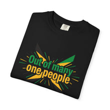 Load image into Gallery viewer, Out of Many One People T-Shirt — Jamaican Unity Flag Graphic Tee