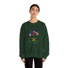 Load image into Gallery viewer, Crewneck Sweatshirt - "American Born Jamaican Roots" Flag Tree Design